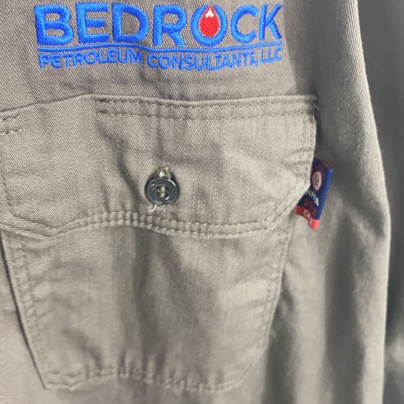 Lapco FR Men's Gray Button-Down Shirt size 3XL Front Pockets Flame Resistant - Picture 5 of 9